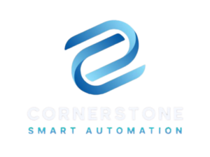 Cornerstone Smart Automation logo for a PhilBIG Show episode on smart home lighting automation and intelligent control systems.